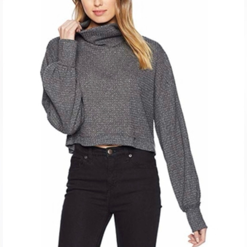 Free People cropped thermal turtleneck